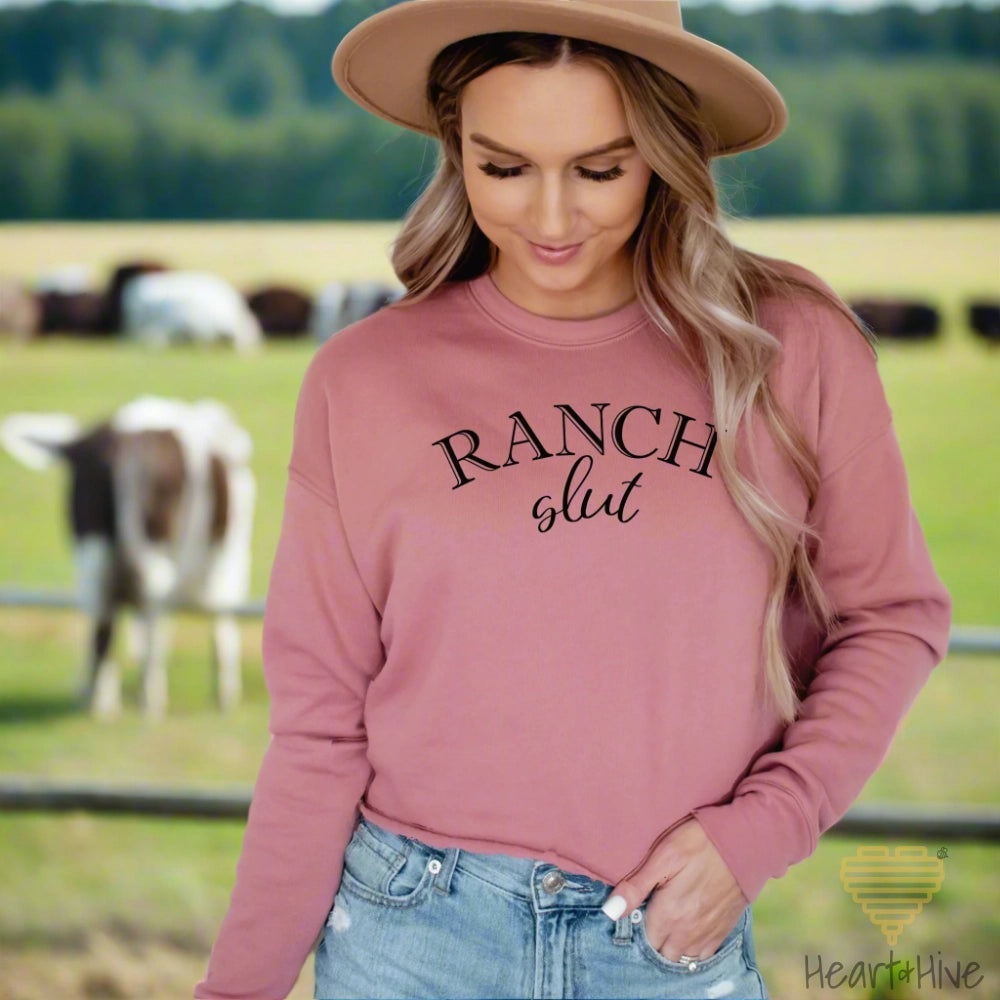 Ranch Slut // Crop Hoodie & Crew Fleece // 4 COLORS